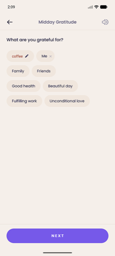 Afternoon — A pause to reset, right in the middle of your day.